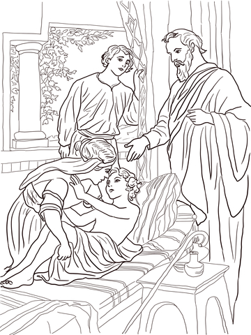 Elisha And The Shunammite Woman Coloring Page